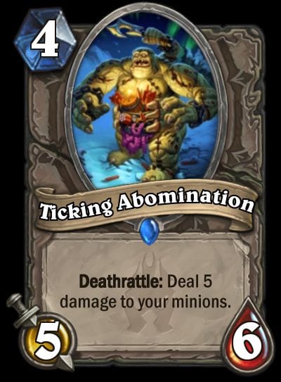 ハースストーン 新カード Ticking Abomination 凍てつく玉座の騎士団 Dekki